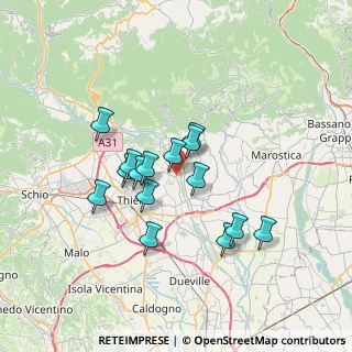 Mappa Via Calcara, 36030 Zugliano VI, Italia (5.65733)