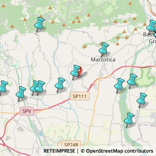Mappa Via Ponticello, 36060 Molvena VI, Italia (7.0285)
