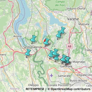 Mappa 21029 Vergiate VA, Italia (6.8225)