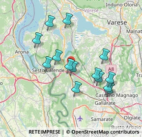 Mappa 21029 Vergiate VA, Italia (6.74786)