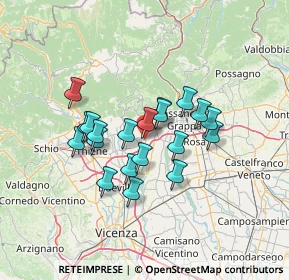Mappa Via Progresso, 36060 Molvena VI, Italia (10.497)
