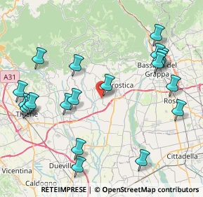 Mappa Via Progresso, 36060 Molvena VI, Italia (9.7395)