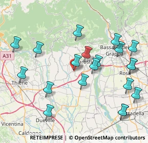 Mappa Via Progresso, 36060 Molvena VI, Italia (9.139)