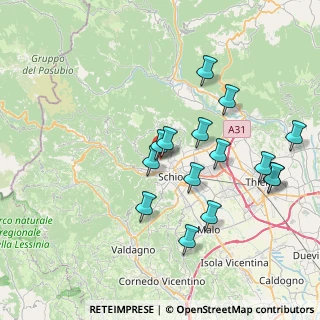 Mappa Via Aste, 36015 Schio VI, Italia (7.378)