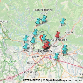 Mappa Via Romera, 24010 Ponteranica BG, Italia (6.02053)