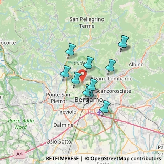 Mappa Via Romera, 24010 Ponteranica BG, Italia (5.39091)