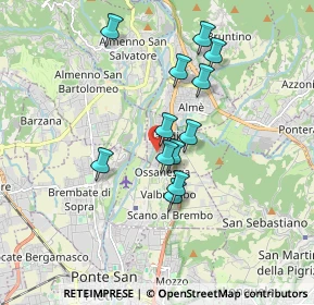 Mappa Via Giorgio Paglia, 24036 Paladina BG, Italia (1.455)