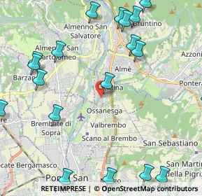 Mappa Via Giorgio Paglia, 24036 Paladina BG, Italia (2.914)