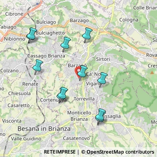 Mappa Via Campagnola, 23891 Barzanò LC, Italia (2.07182)
