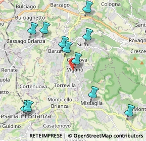 Mappa Via Salvatore Quasimodo, 23897 Viganò LC, Italia (2.24091)