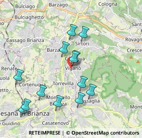 Mappa Via Salvatore Quasimodo, 23897 Viganò LC, Italia (1.91692)