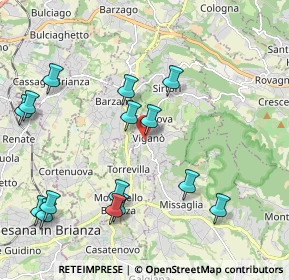 Mappa Via Salvatore Quasimodo, 23897 Viganò LC, Italia (2.34067)