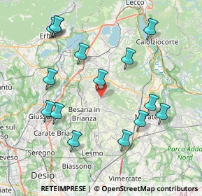 Mappa Via Salvatore Quasimodo, 23897 Viganò LC, Italia (8.58667)