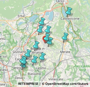 Mappa Via Salvatore Quasimodo, 23897 Viganò LC, Italia (6.765)