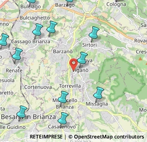 Mappa Via Belvedere, 23897 Viganò LC, Italia (2.93429)