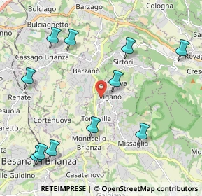 Mappa Via Belvedere, 23897 Viganò LC, Italia (2.5)
