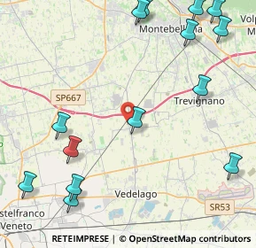 Mappa Via Luigi Pontello, 31050 Vedelago TV, Italia (5.78286)