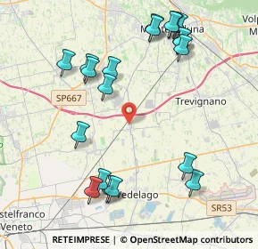 Mappa Via Luigi Pontello, 31050 Vedelago TV, Italia (4.637)