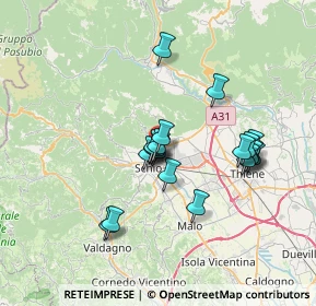 Mappa Via Santa Bernadette Soubirous, 36015 Schio VI, Italia (5.8105)