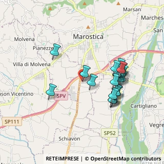 Mappa Via Milano, 36063 Marostica VI, Italia (1.728)