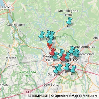Mappa Via C. Battisti, 24030 Brembate di Sopra BG, Italia (6.7645)