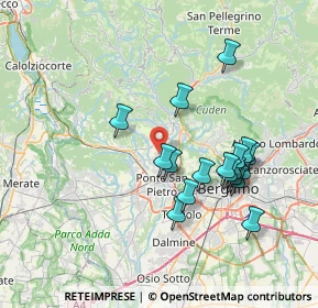 Mappa Via C. Battisti, 24030 Brembate di Sopra BG, Italia (6.88944)