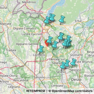 Mappa 22070 Vertemate Con Minoprio CO, Italia (6.90938)