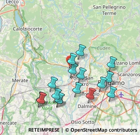 Mappa Strada Statale, 24030 Mapello BG, Italia (7.45563)