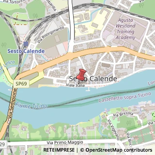 Mappa Viale Italia, 25, 21018 Sesto Calende, Varese (Lombardia)