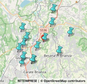 Mappa Via Trivulzio, 20836 Briosco MB, Italia (3.92929)