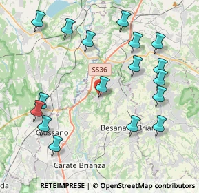 Mappa Via Trivulzio, 20836 Briosco MB, Italia (4.59706)