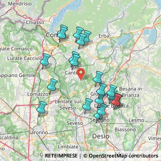 Mappa Via Benvenuto Cellini, 22063 Cantù CO, Italia (7.5185)