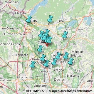 Mappa Via Benvenuto Cellini, 22063 Cantù CO, Italia (5.69105)