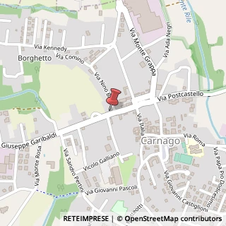 Mappa Via Giuseppe Garibaldi, 29, 21040 Carnago, Varese (Lombardia)
