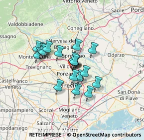 Mappa Via Alessandro Volta, 31050 Villorba TV, Italia (9.3765)