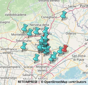 Mappa Via Alessandro Volta, 31050 Villorba TV, Italia (10.2175)