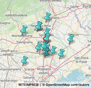 Mappa Via Alessandro Volta, 31050 Villorba TV, Italia (10.31667)