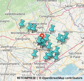 Mappa Via Alessandro Volta, 31050 Villorba TV, Italia (11.3125)