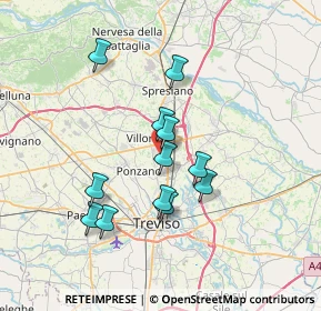 Mappa Via Alessandro Volta, 31050 Villorba TV, Italia (6.02167)