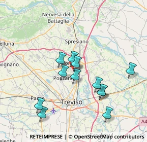 Mappa Via Alessandro Volta, 31050 Villorba TV, Italia (6.88667)