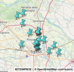 Mappa Via Alessandro Volta, 31050 Villorba TV, Italia (5.88526)