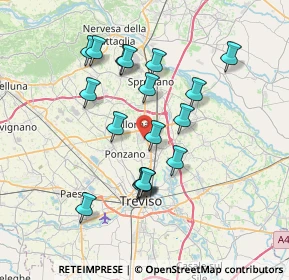 Mappa Via Alessandro Volta, 31050 Villorba TV, Italia (6.61111)