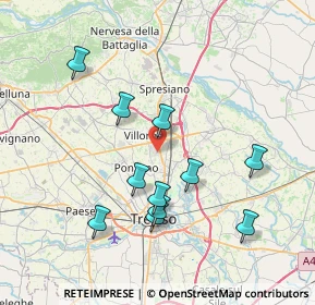 Mappa Via Alessandro Volta, 31050 Villorba TV, Italia (7.35091)