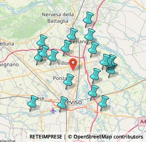 Mappa Via Alessandro Volta, 31050 Villorba TV, Italia (7.09263)