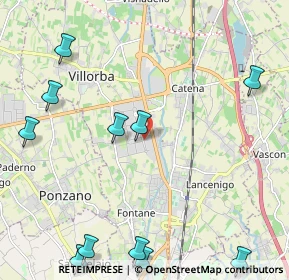Mappa Via Alessandro Volta, 31050 Villorba TV, Italia (3.00917)