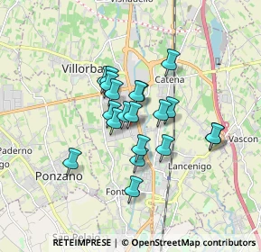 Mappa Via Alessandro Volta, 31050 Villorba TV, Italia (1.2215)