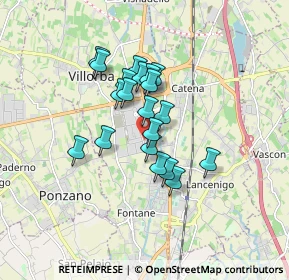 Mappa Via Alessandro Volta, 31050 Villorba TV, Italia (1.2405)