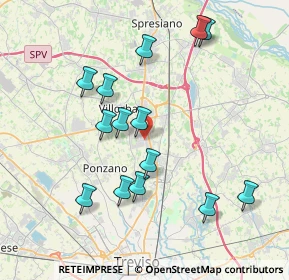 Mappa Via Alessandro Volta, 31050 Villorba TV, Italia (3.80571)