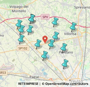 Mappa Via Giovanni Pascoli, 31050 Ponzano Veneto TV, Italia (3.60357)