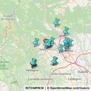 Mappa Via G. Villani, 36015 Schio VI, Italia (6.28579)